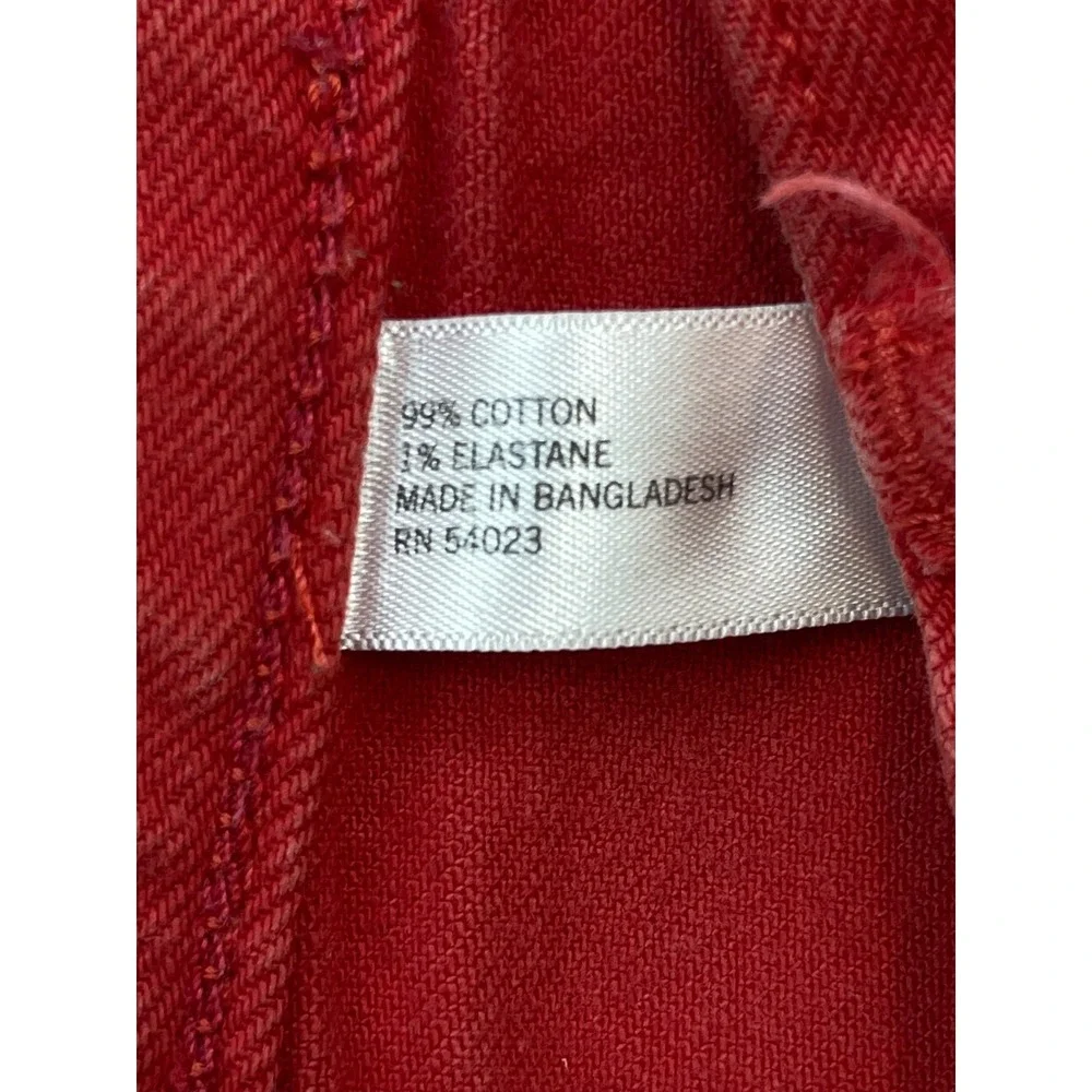 Banana Republic Jeans Mens 34 x 34 Red Cotton Blend Stretch Straight